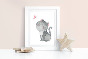 LITTLE KITTEN. Cat Clipart