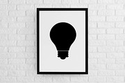 Lightbulb Silhouette SVG, a Technology Illustration by newminddesign (Thumbnail 2 of 3)