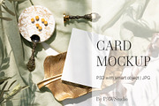 Card Mockup 4.25x5.5 Olive Green g45, a Merchandise Mockup by PawMockups (Thumbnail 1 of 8)