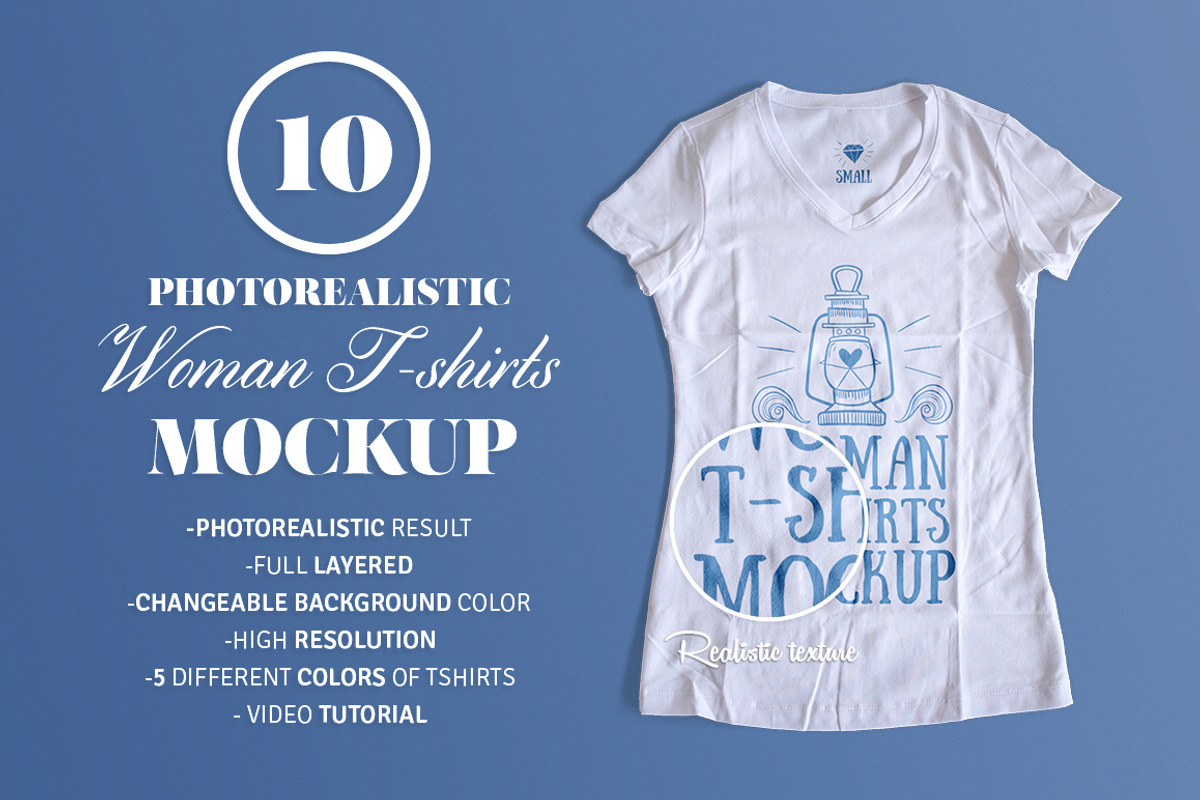 Woman T-Shirt Mockup, a Shirt Mockup by GraphicHero (Photo 1 of 5)