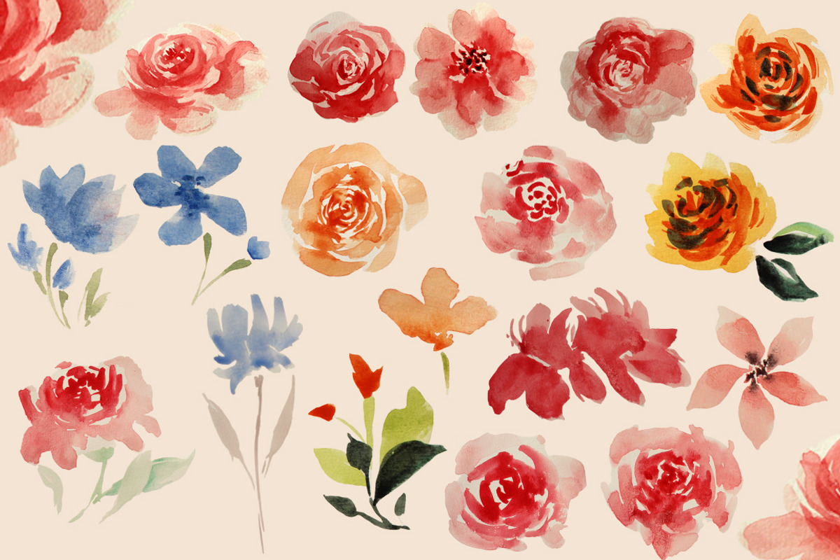 69 Watercolor Florals Bundle, a Graphic by RalucaGheorghe (Photo 4 of 6)