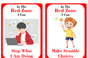 Zones of Regulation Flash Card, an Education Illustration by DigitalsDesigns (Thumbnail 7 of 9)
