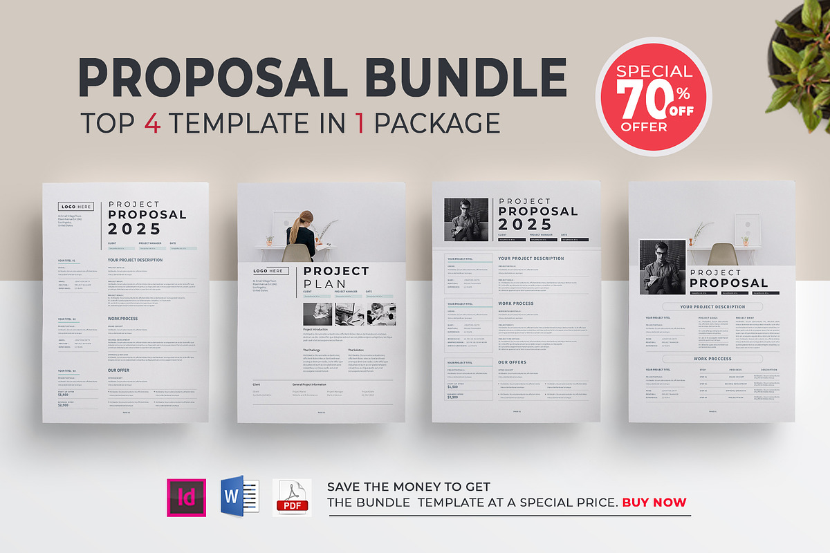 Proposal Bundle | MS Word & Indesign, a Stationery Template by obayes (Photo 1 of 16)