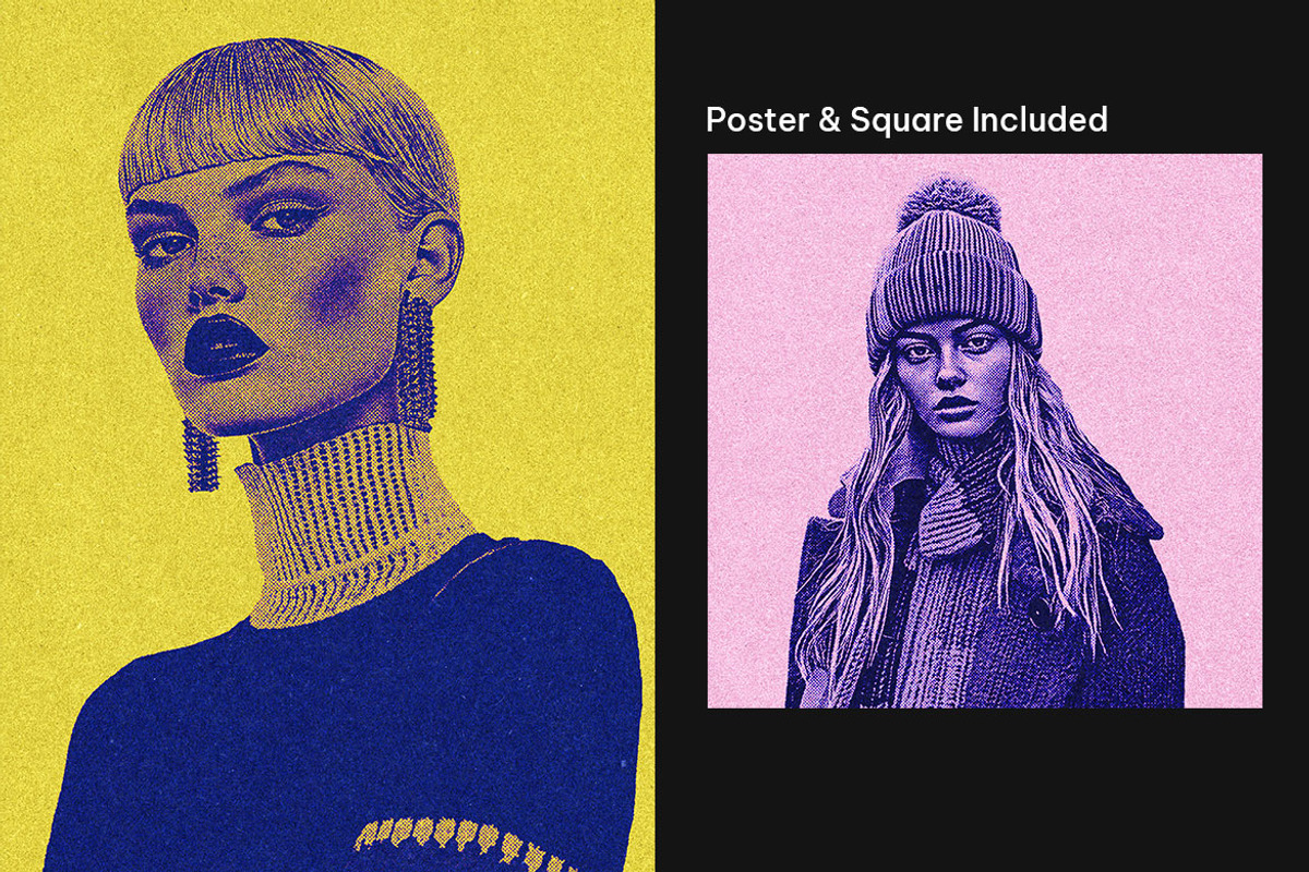 Duotone Halftone Photo Effect, a Layer Style Add-On by dokudokunomi (Photo 2 of 5)