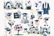 Graduation Clip Art PNG, a Person Illustration by GlamArtZhanna (Thumbnail 3 of 8)