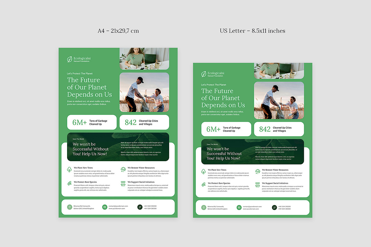Ecology Foundation Flyer Template, a Flyer Template by artbart (Photo 8 of 9)