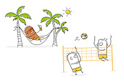 Stick Figures on the beach, a Person Illustration by Anna Semenchenko (Thumbnail 4 of 4)