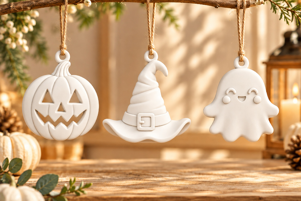 Pumpkin Ghost & Witch Hat 3D STL, an Object 3D Model by Layerology (Photo 2 of 3)