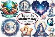Celestial Mothers Day Watercolor PNG, a Seasonal Illustration by RobertsArt (Thumbnail 1 of 5)