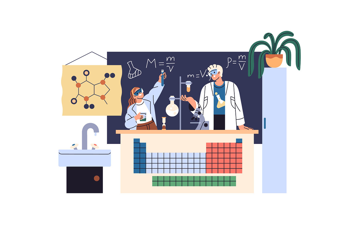 School teachers in classrooms set, an Education Illustration by PaperTrident (Photo 7 of 23)