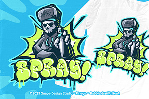 Pineys - Bubble Graffiti Font