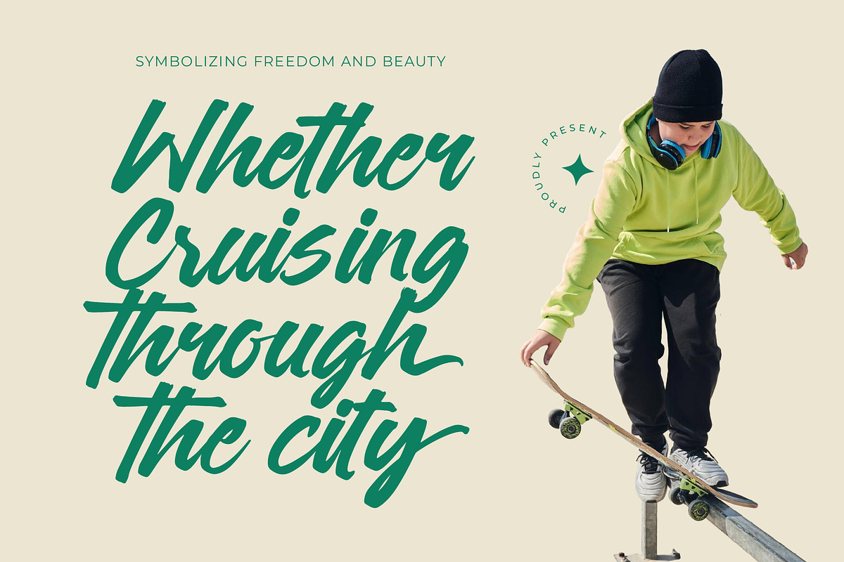 Sattyne Bregast Bold Brush Font Type, a Script Font by Letterena Studios Script (Photo 4 of 15)