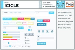 Icicle UI Kit for Zurb Foundation 6