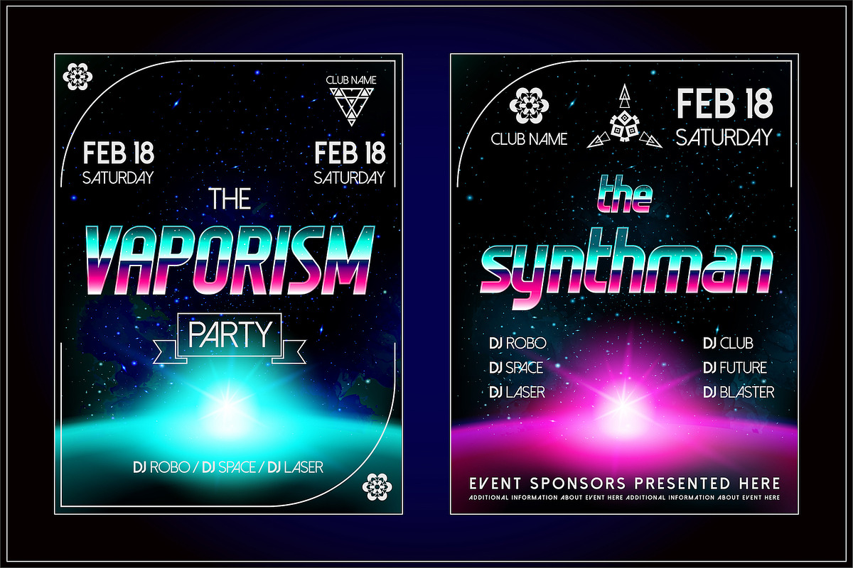 Vaporfuturism OTF Retro Wave Font, a Symbol Font by Ckybe's Corner (Photo 10 of 10)
