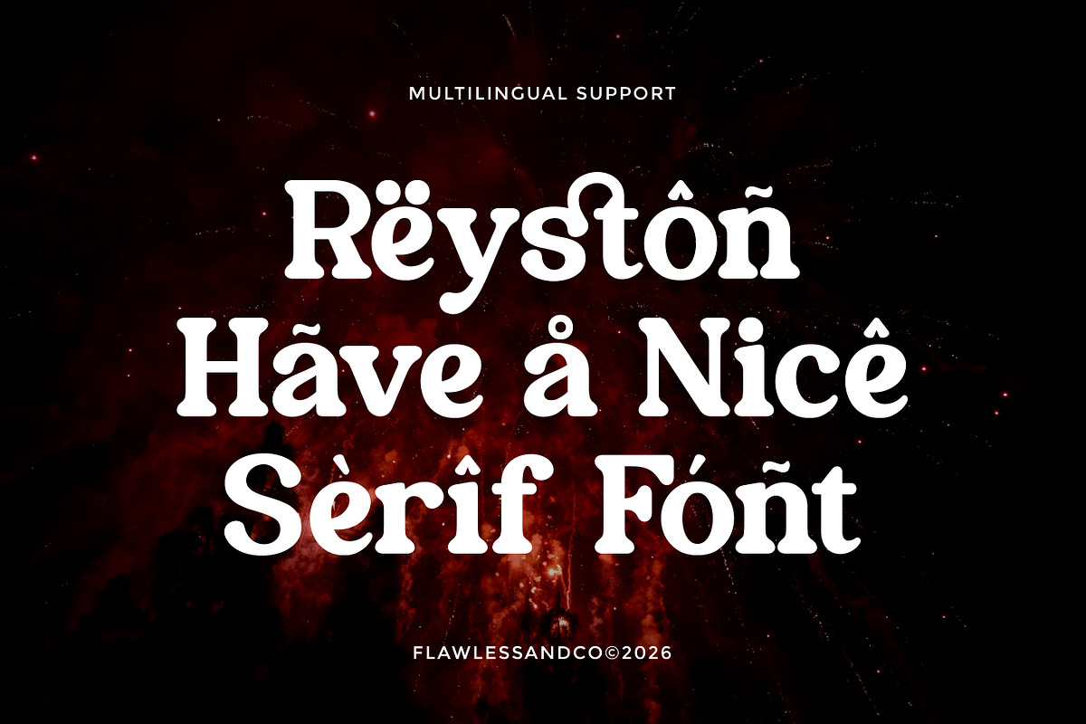 Reyston - Bold Retro Serif Font, a Serif Font by Flawless And Co (Photo 10 of 10)