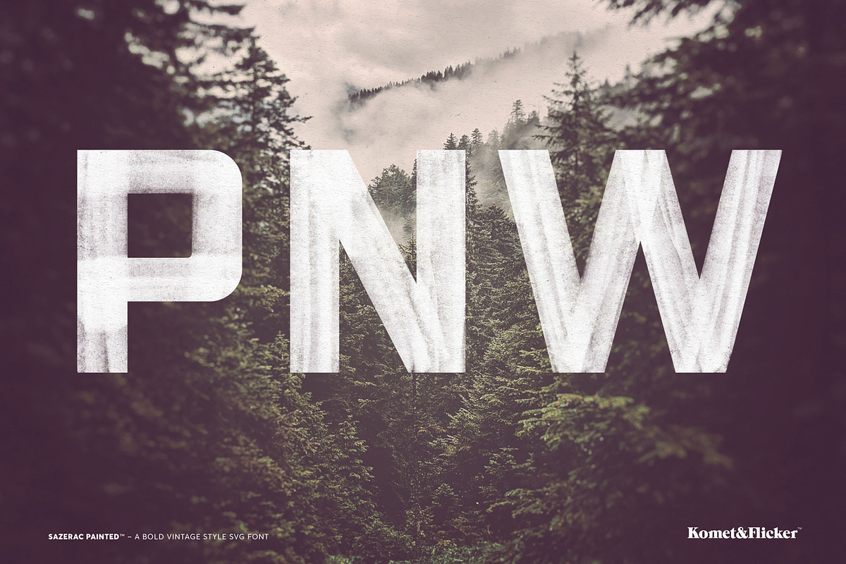 SAZERAC Painted – A Bold SVG Font, a Sans Serif Font by Komet & Flicker (Photo 10 of 15)