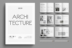 Architecture Portfolio Layout, a Magazine Template by MightyDesign