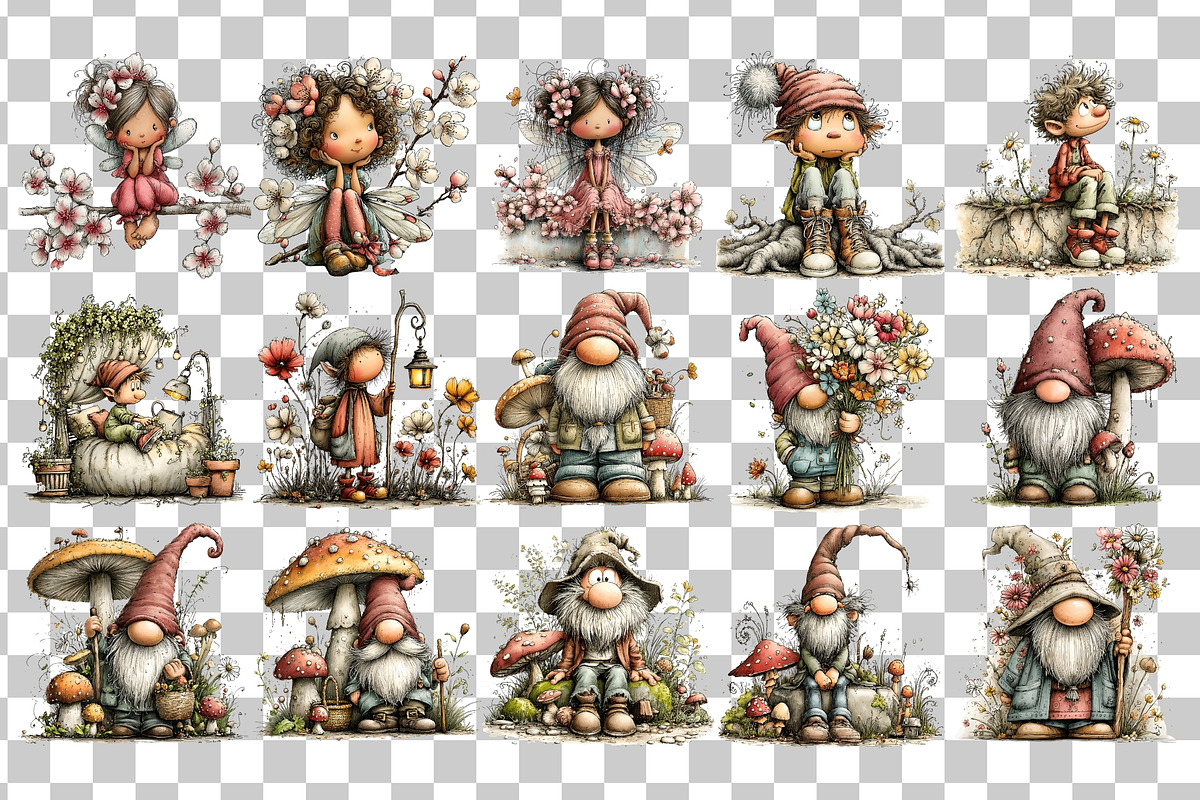 Fairy Garden PNG Clipart Watercolor, an Animal Illustration by Nicolle's Colorful Art (Photo 3 of 4)