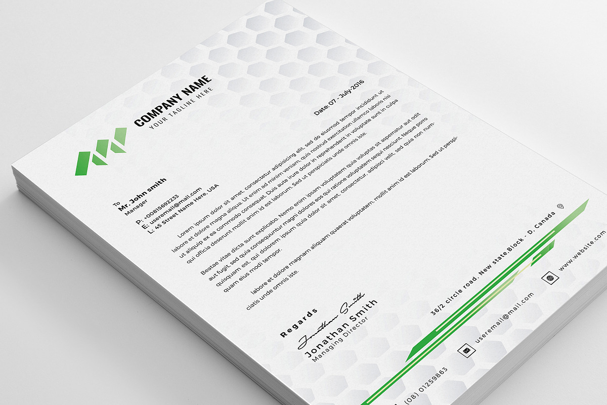 Letterhead Word Google Docs Pages, a Stationery Template by Tbunny (Photo 5 of 6)