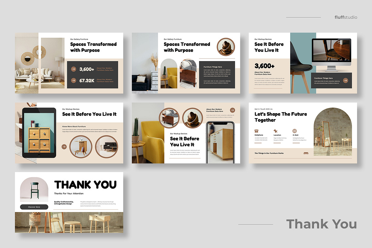 Furniture & Interior Powerpoint, a Presentation Template by fluffstudio (Photo 4 of 4)