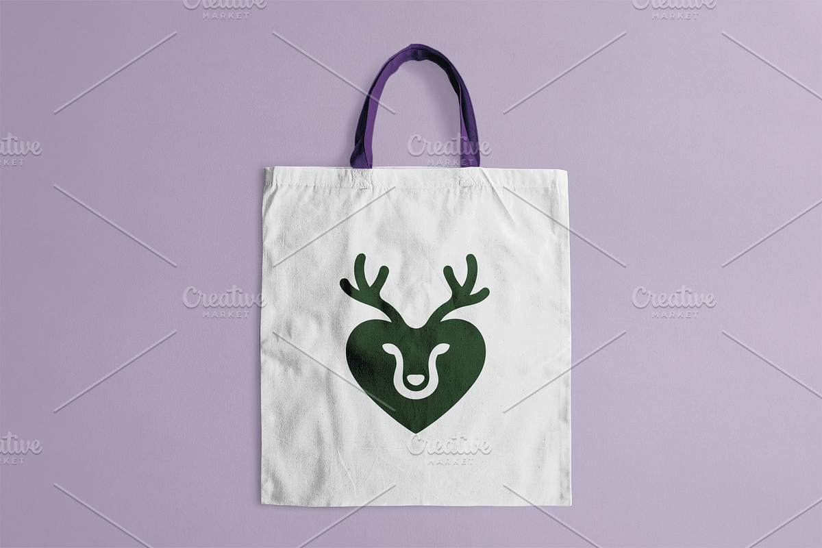 Minimalist Heart Deer Logo, a Branding & Logo Template by Vectorium Studio (Photo 2 of 2)