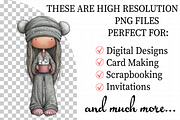 Christmas Little Girl Clipart, an Illustration by Daily.Designs (Thumbnail 2 of 5)