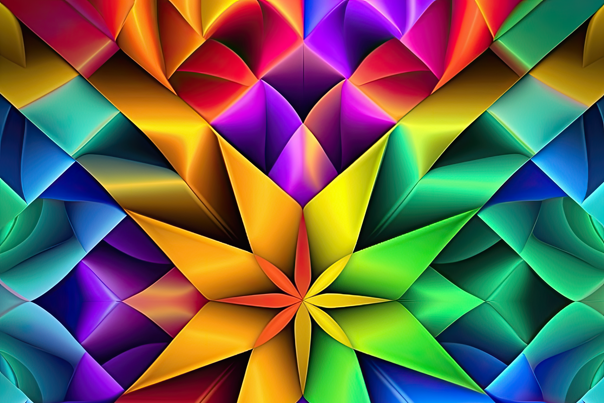 Geometric Rainbow Patterns, a Pattern Graphic by Printable Treasure (Photo 5 of 5)
