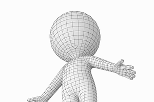 Cute Stylized Stickman In A-Pose