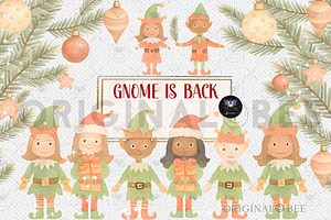 Elf winter Clipart, an Illustration by BigCakeBee
