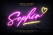 Neon Names Photoshop Templates, a Layer Style Add-On by Andrew Skoch Design (Thumbnail 3 of 7)