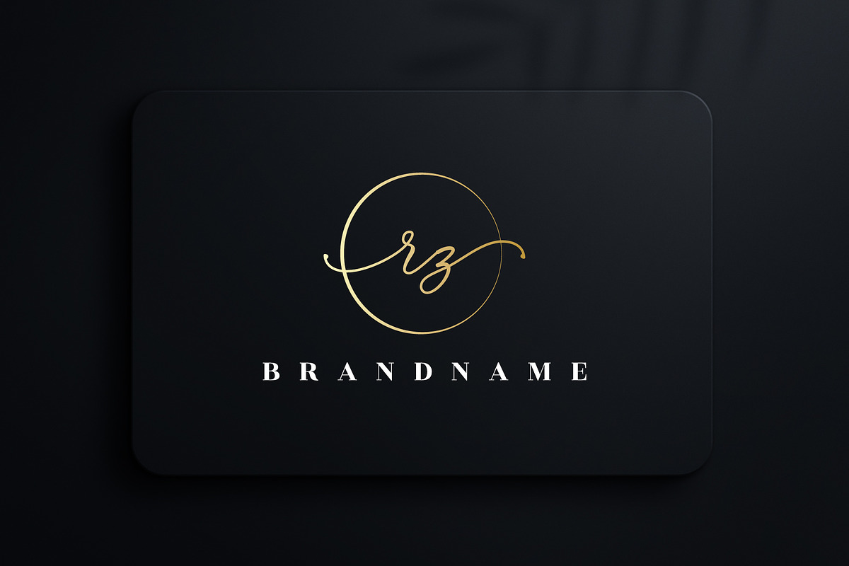 Letter RZ handwritten signature logo