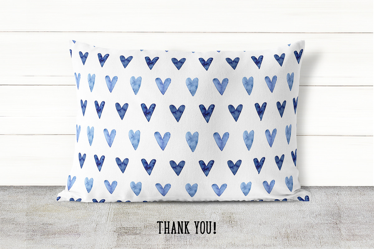 Watercolor Hearts Cliparts, Patterns, a Pattern Graphic by Slastick (Photo 7 of 7)