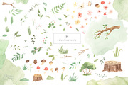 WOODLAND BABIES. Watercolor set, an Animal Illustration by OlliArtDesign (Thumbnail 7 of 9)