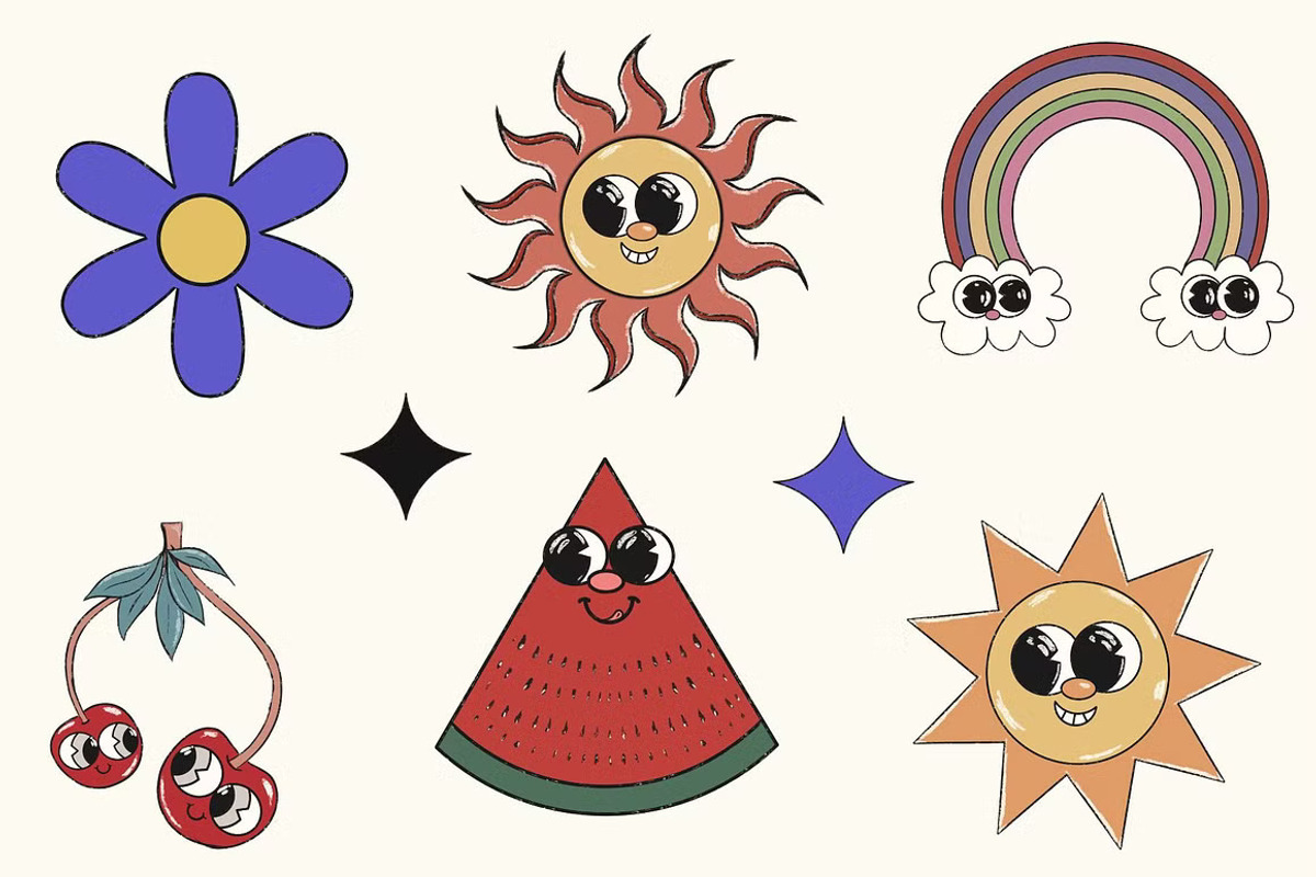 65 Retro Clipart Sublimation Bundle, a Decorative Illustration by ClipArtTime (Photo 5 of 5)