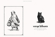 Vintage Halloween Drawings, a Seasonal Illustration by PeDe Designs (Thumbnail 6 of 12)