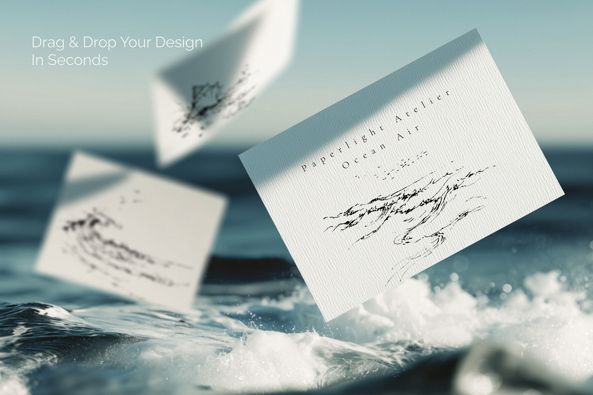 Ocean Card Mockups – Paperlight 02., a Household Mockup by NikiArts (Photo 7 of 11)