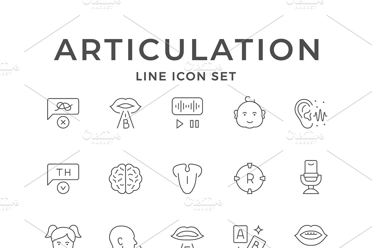Set line icons of articulation, an Outline Icon by motorama (Photo 1 of 2)