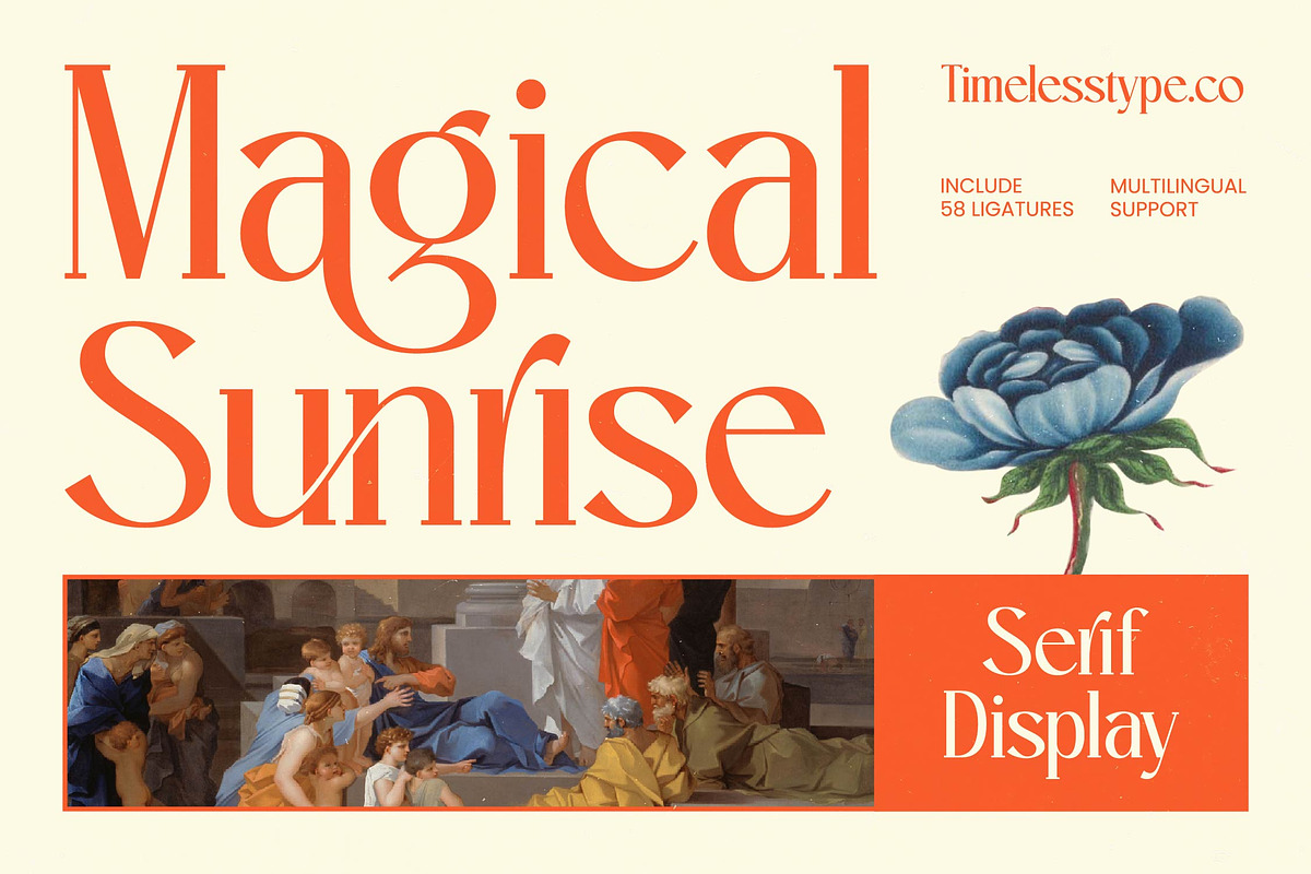 Magical Sunrise Serif Display Font, a Serif Font by timelesstype.co (Photo 1 of 10)