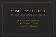 Monogram logo set, a Branding & Logo Template by Anchors_and_Curves (Thumbnail 1 of 5)