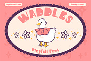 Waddles – Playfull Font, a Sans Serif Font by Huge Dream Studio (Thumbnail 1 of 7)