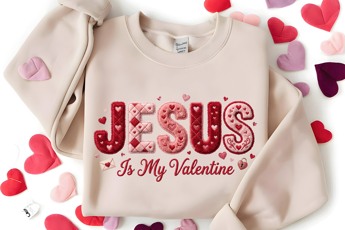 Crochet Jesus is My Valentine PNG, an Illustration by Canvas Craft (Photo 7 of 7)