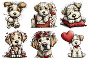 Whimsical Valentine Dog Clipart, an Illustration by Daily.Designs (Thumbnail 6 of 7)