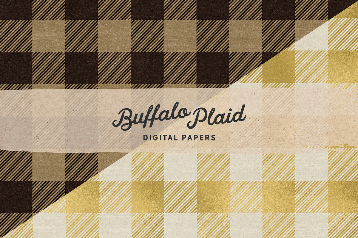 Vintage Buffalo Plaid Digital Papers, a Pattern Graphic by Indie Grace Design (Photo 5 of 5)