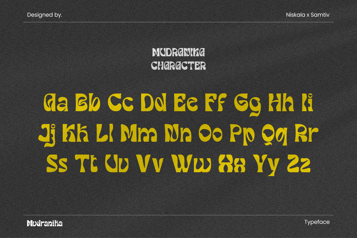 Mudranika - A Display Typeface, a Sans Serif Font by Samtiv Studio (Photo 6 of 7)