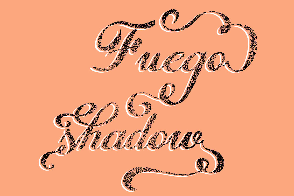 Fuego family upd: shadow font preview 7