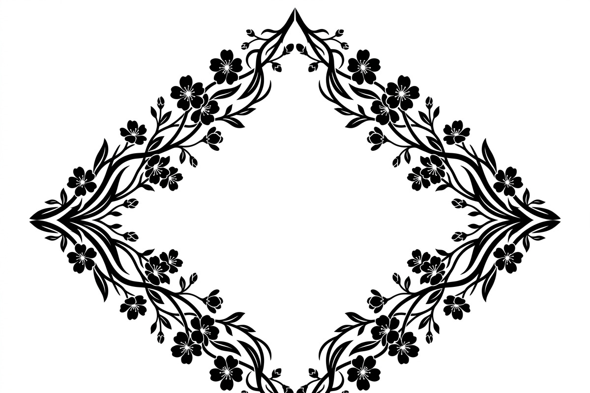 60 Romantic Diamond Wall Floral, a Decorative Illustration by Amazin_art (Photo 41 of 42)