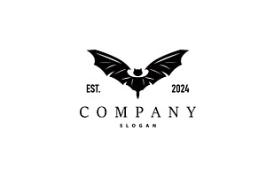 Bat logo design simple halloween, a Branding & Logo Template by Maylianaw28