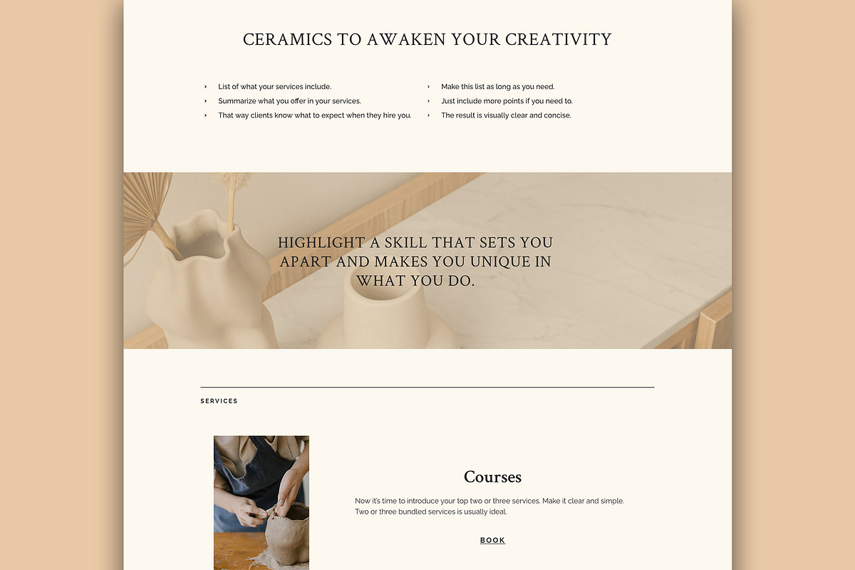Services Page Elementor Template WP, a Templates & Theme by Eva Cogollos Studio (Photo 2 of 5)