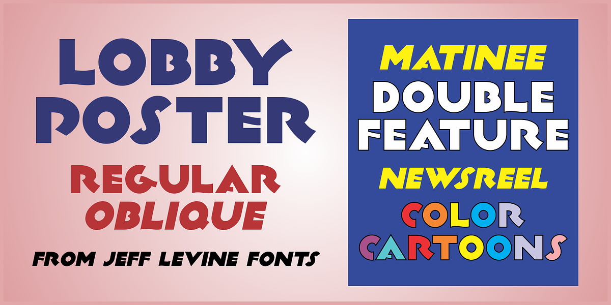 Lobby Poster JNL, a Sans Serif Font by Jeff Levine Fonts (Photo 1 of 5)