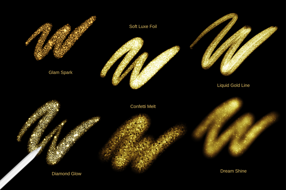Procreate Glitter Brushes, a Brush Add-On by HopeArtIllustration (Photo 10 of 11)
